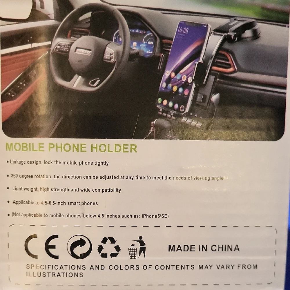 Universal Black Mobile Phone Holder